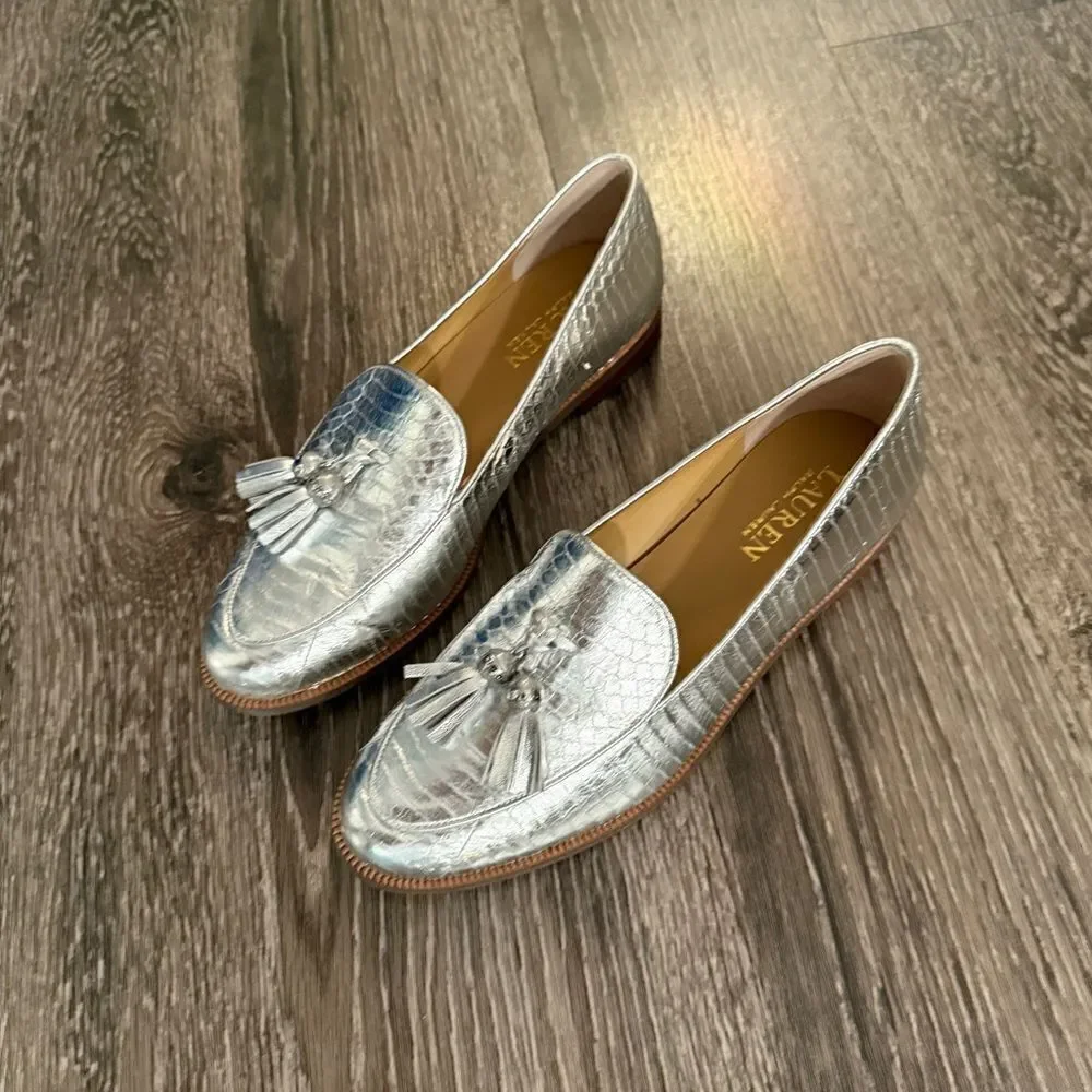 Lauren Ralph Lauren Women's Brindy Silver Loafer